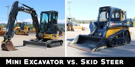 mini excavator vs loader backhoe tractor|mini excavator vs skid steer.